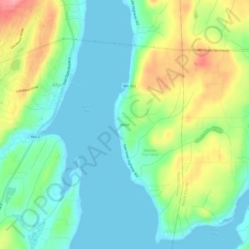 Victor topographic map, elevation, terrain