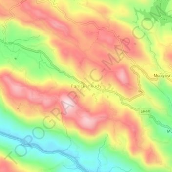 Panickankudy topographic map, elevation, terrain