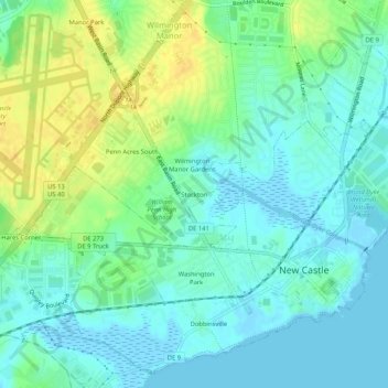 Stockton topographic map, elevation, terrain