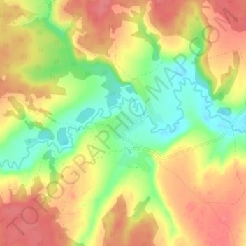 Новый topographic map, elevation, terrain