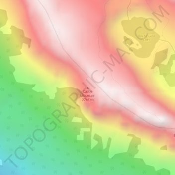 Castle Mountain topographic map, elevation, terrain