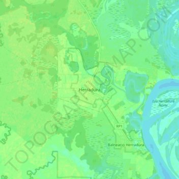 Herradura topographic map, elevation, terrain