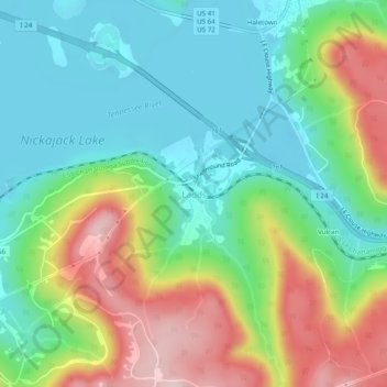 Ladds topographic map, elevation, terrain