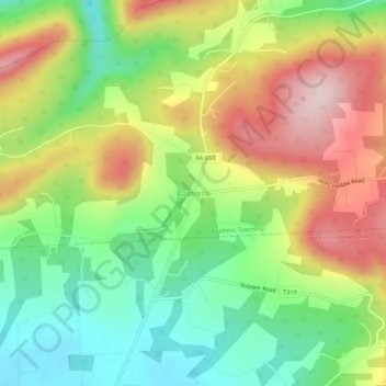 Bastress topographic map, elevation, terrain
