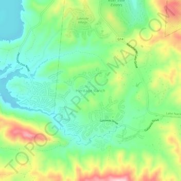 Heritage Ranch topographic map, elevation, terrain