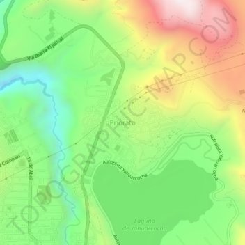 Priorato topographic map, elevation, terrain