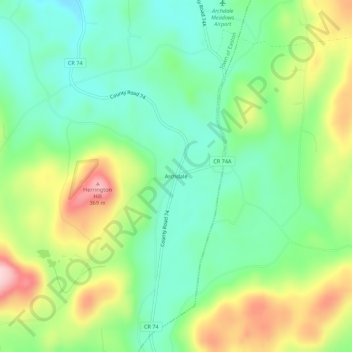 Archdale topographic map, elevation, terrain