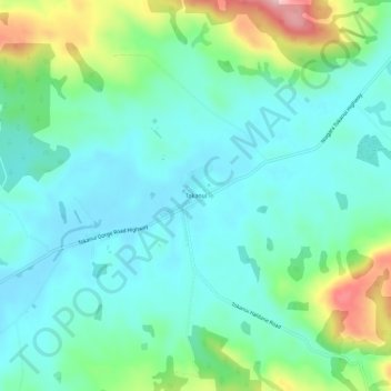 Tokanui topographic map, elevation, terrain
