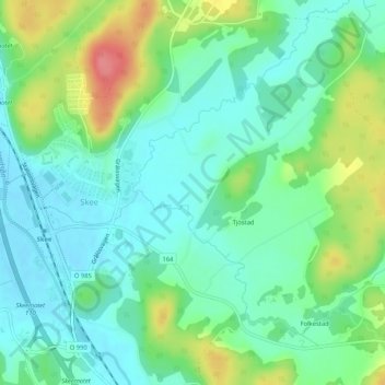 Kråkeröd topographic map, elevation, terrain