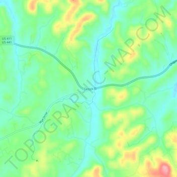 Cusick topographic map, elevation, terrain