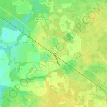 Rawls topographic map, elevation, terrain