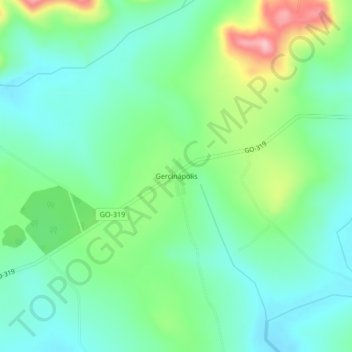 Gercinápolis topographic map, elevation, terrain