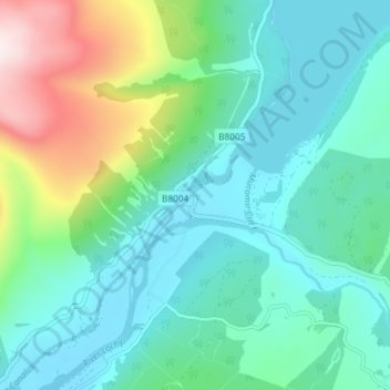 Gairlochy topographic map, elevation, terrain