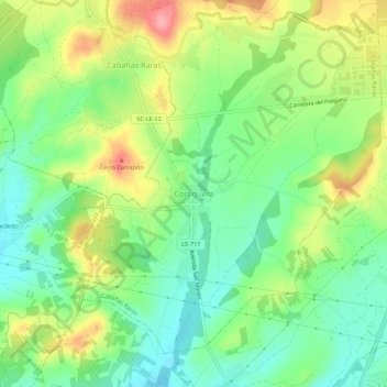 Cortiguera topographic map, elevation, terrain