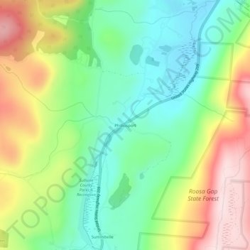 Phillipsport topographic map, elevation, terrain