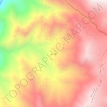 Quille topographic map, elevation, terrain