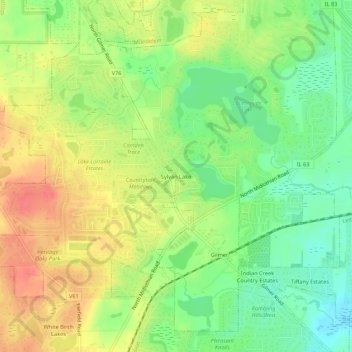 Sylvan Lake topographic map, elevation, terrain