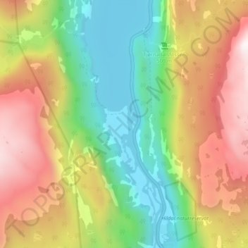 Sandvin topographic map, elevation, terrain