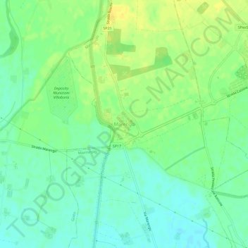Marengo topographic map, elevation, terrain