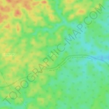Tambo topographic map, elevation, terrain