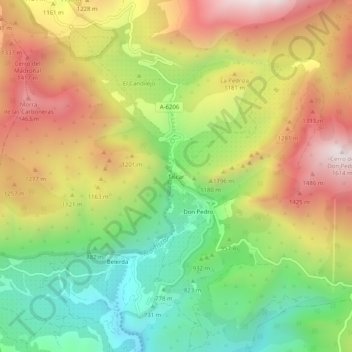 Tíscar topographic map, elevation, terrain