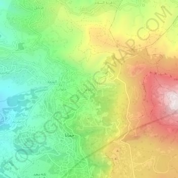 Falougha topographic map, elevation, terrain