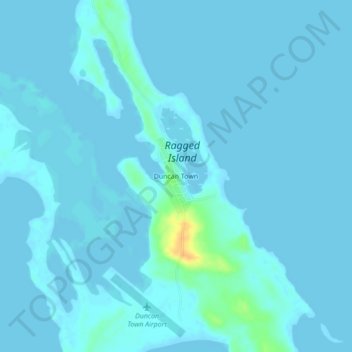 Duncan Town topographic map, elevation, terrain