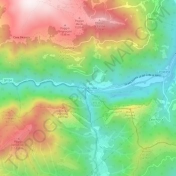 Ponte di Nava topographic map, elevation, terrain