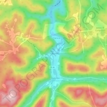 Selbyville topographic map, elevation, terrain