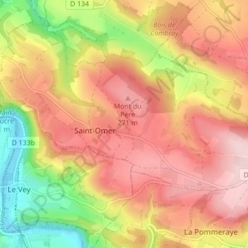 Les Basses Planches topographic map, elevation, terrain