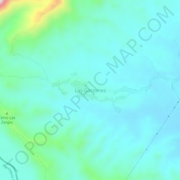 Los Garzones topographic map, elevation, terrain