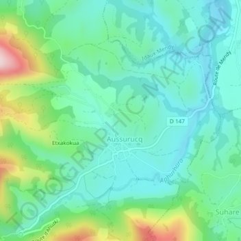 Barricata topographic map, elevation, terrain