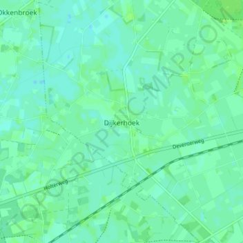 Dijkerhoek topographic map, elevation, terrain