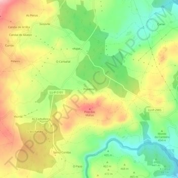 Province topographic map, elevation, terrain
