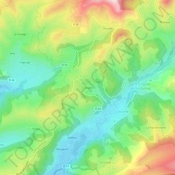 Cheulles topographic map, elevation, terrain