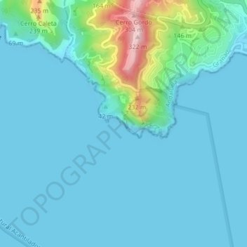 Cueva de las Palomas topographic map, elevation, terrain