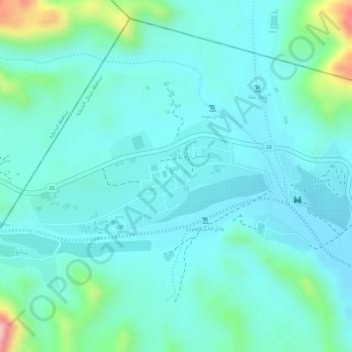 Wadi Alwa topographic map, elevation, terrain