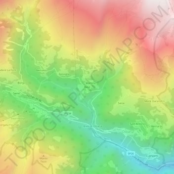 Raso topographic map, elevation, terrain