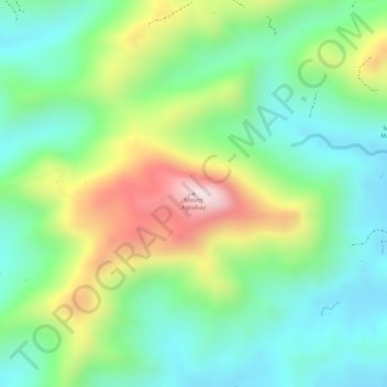 Mount Agsubay topographic map, elevation, terrain