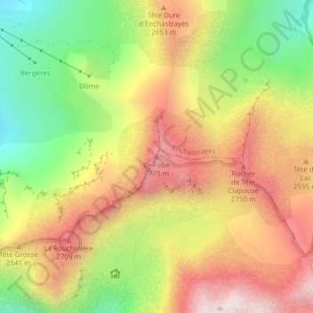 Le Foué topographic map, elevation, terrain