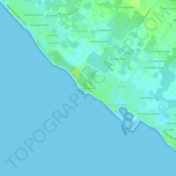 Le Chaume topographic map, elevation, terrain