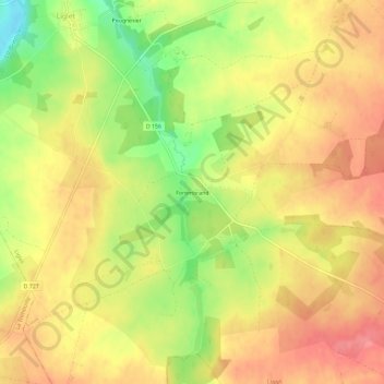 Fontmorand topographic map, elevation, terrain