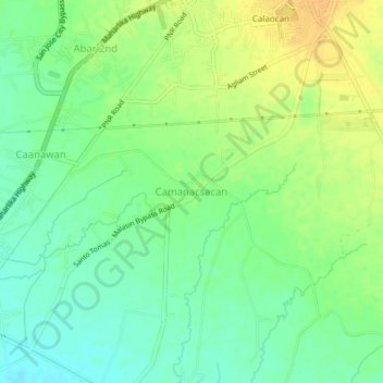 Camanacsacan topographic map, elevation, terrain