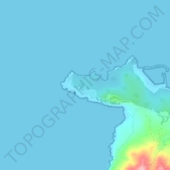 cape Ras al-Bassit topographic map, elevation, terrain