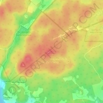 Tornberget topographic map, elevation, terrain
