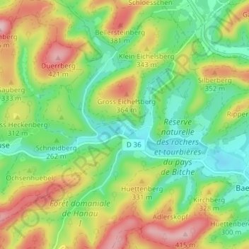 Fourneau Neuf topographic map, elevation, terrain