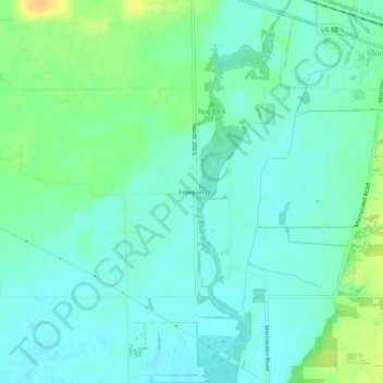 Freeport topographic map, elevation, terrain