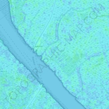 La Pauline topographic map, elevation, terrain