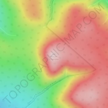 Mount Chandler topographic map, elevation, terrain