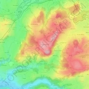 Schweineburg topographic map, elevation, terrain